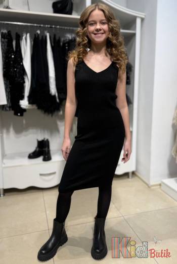 Купити Костюм кофта+сукня на бретельках чорні MiniModa Мі24-38Чор(0055) на КідБутік Костюм кофта+сукня на бретельках чорні MiniModa Мі24-38Чор(0055)