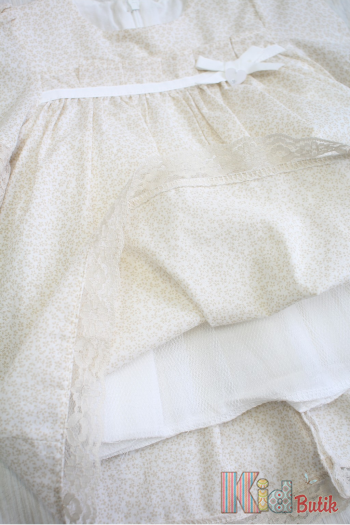 Купити Плаття кремове з короткими рукавчиками для дівчинки MYMIO baby Му25-4304Бж на КідБутік Плаття кремове з короткими рукавчиками для дівчинки MYMIO baby Му25-4304Бж