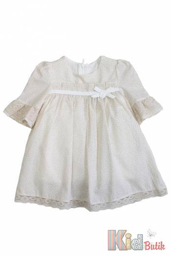 Купити Плаття кремове з короткими рукавчиками для дівчинки MYMIO baby Му25-4304Бж на КідБутік Плаття кремове з короткими рукавчиками для дівчинки MYMIO baby Му25-4304Бж