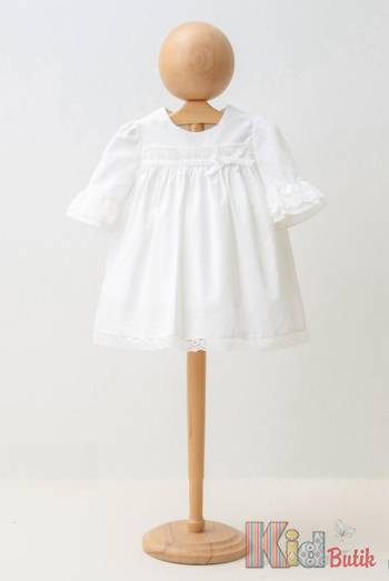 Купити Сукня молочна з короткими рукавчиками для дівчинки MYMIO baby Му25-4304Крм на КідБутік Сукня молочна з короткими рукавчиками для дівчинки MYMIO baby Му25-4304Крм