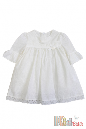 Купити Сукня молочна з короткими рукавчиками для дівчинки MYMIO baby Му25-4304Крм на КідБутік Сукня молочна з короткими рукавчиками для дівчинки MYMIO baby Му25-4304Крм