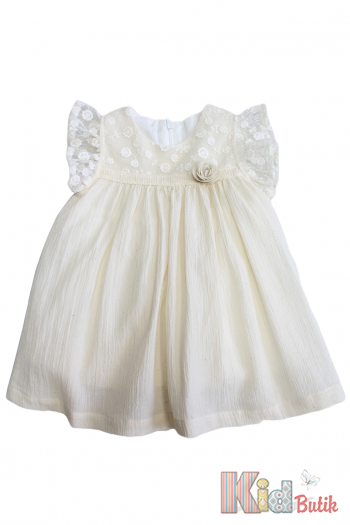 Купити Сукня кремова з квіточкою для дівчинки MYMIO baby Му25-4257Бж на КідБутік Сукня кремова з квіточкою для дівчинки MYMIO baby Му25-4257Бж
