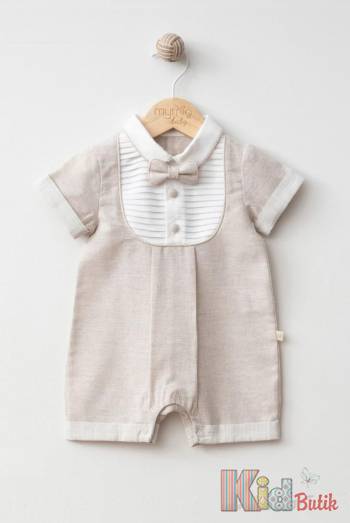 Купить Песочник бежевый с бабочкой для малыша MYMIO baby Му25-4217Бж на КидБутик Песочник бежевый с бабочкой для малыша MYMIO baby Му25-4217Бж