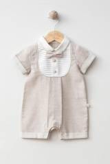 Купить Песочник бежевый с бабочкой для малыша MYMIO baby Му25-4217Бж на КидБутик Песочник бежевый с бабочкой для малыша MYMIO baby Му25-4217Бж