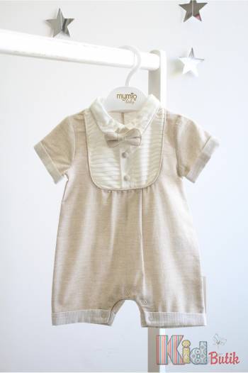 Купить Песочник бежевый с бабочкой для малыша MYMIO baby Му25-4217Бж на КидБутик Песочник бежевый с бабочкой для малыша MYMIO baby Му25-4217Бж