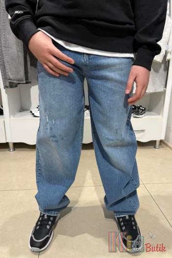 Купить Джинсы бананы широкие светло-синие для мальчика A-yugi Jeans Аю25-11(5467) на КидБутик Джинсы бананы широкие светло-синие для мальчика A-yugi Jeans Аю25-11(5467)
