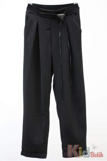Купить Штаны бананы черные со складками для девочки A-yugi Jeans Аю25-2(9397) на КидБутик Штаны бананы черные со складками для девочки A-yugi Jeans Аю25-2(9397)
