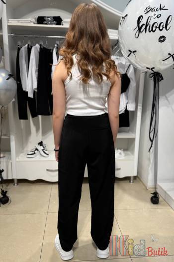 Купить Штаны бананы черные со складками для девочки A-yugi Jeans Аю25-2(9397) на КидБутик Штаны бананы черные со складками для девочки A-yugi Jeans Аю25-2(9397)