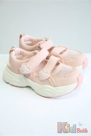 Купить Кроссовки розовые с сердечками Kimbo-o 25-GY2523-2F на КидБутик Кроссовки розовые с сердечками Kimbo-o 25-GY2523-2F