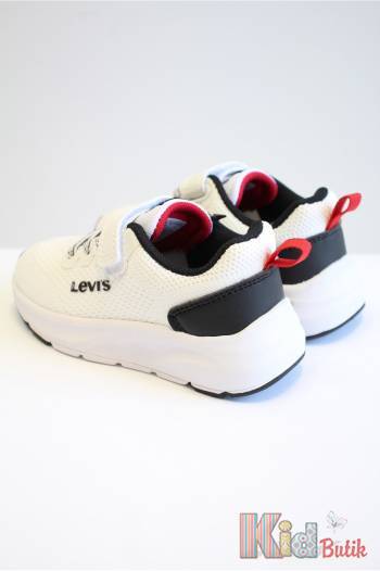 Купить Кроссовки белого цвета с черными вставками Levi's Lv25-7Бл/чор(0023T) на КидБутик Кроссовки белого цвета с черными вставками Levi's Lv25-7Бл/чор(0023T)