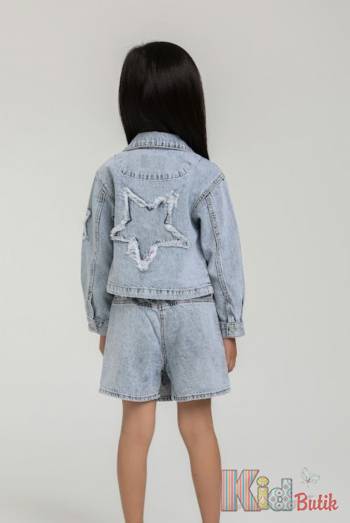 Купить Джинсовая курточка голубого цвета для девочки Escabel Kids Ес25-27(25149) на КидБутик Джинсовая курточка голубого цвета для девочки Escabel Kids Ес25-27(25149)