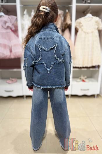 Купить Джинсы палаццо с декором звездочек синего цвета Escabel Kids Ес25-20(25185) на КидБутик Джинсы палаццо с декором звездочек синего цвета Escabel Kids Ес25-20(25185)
