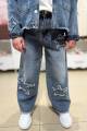 Купить Джинсы палаццо с декором звездочек синего цвета Klins Kids Style Ес25-20(25185) на КидБутик Джинсы палаццо с декором звездочек синего цвета Klins Kids Style Ес25-20(25185)