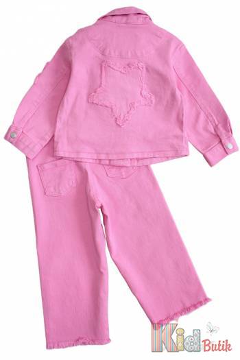 Костюм джинсовый розового цвета для девочки Escabel Kids Ес25-13(25155+25154)