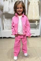 Купить Костюм джинсовый розового цвета для девочки Escabel Kids Ес25-13(25155+25154) на КидБутик Костюм джинсовый розового цвета для девочки Escabel Kids Ес25-13(25155+25154)
