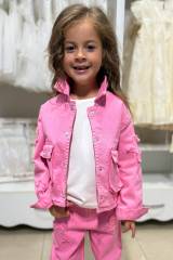 Купить Костюм джинсовый розового цвета для девочки Escabel Kids Ес25-13(25155+25154) на КидБутик Костюм джинсовый розового цвета для девочки Escabel Kids Ес25-13(25155+25154)