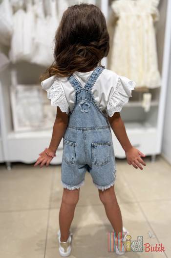 Купить Комбинезон джинсовый для девочки Escabel Kids Ес25-24(25208) на КидБутик Комбинезон джинсовый для девочки Escabel Kids Ес25-24(25208)