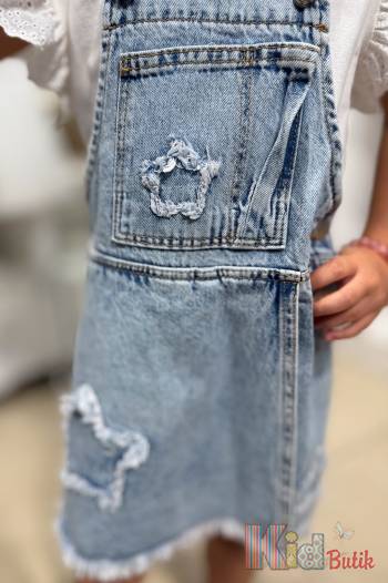 Купить Комбинезон джинсовый для девочки Escabel Kids Ес25-24(25208) на КидБутик Комбинезон джинсовый для девочки Escabel Kids Ес25-24(25208)