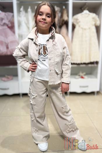 Купити Джинси палаццо бежеві для дівчинки Escabel Kids Ес25-14(25165) на КідБутік Джинси палаццо бежеві для дівчинки Escabel Kids Ес25-14(25165)