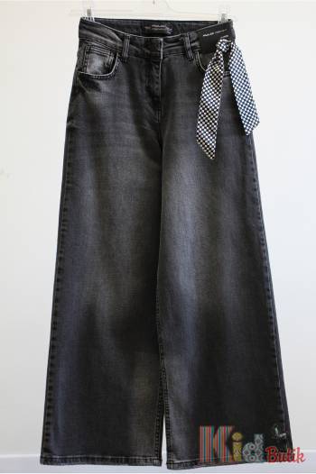 Купить Джинсы палаццо темные с лентой A-yugi Jeans Аю25-29Чорн(9508) на КидБутик Джинсы палаццо темные с лентой A-yugi Jeans Аю25-29Чорн(9508)