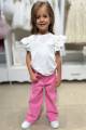 Купить Футболка молочная с ажурными рукавчиками Klins Kids Style В25-2Мол(К-231) на КидБутик Футболка молочная с ажурными рукавчиками Klins Kids Style В25-2Мол(К-231) - фото 3