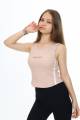 Купить Майка бежевая в рубчик Beautiful для девочки Viollen В25-16(5157) на КидБутик Майка бежевая в рубчик Beautiful для девочки Viollen В25-16(5157) - фото 4
