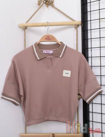 Купити Футболка поло бежева для дівчинки "Design" Viollen В25-10Беж(5105) на КідБутік Футболка поло бежева для дівчинки "Design" Viollen В25-10Беж(5105)