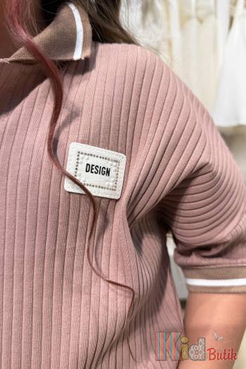 Купити Футболка поло бежева для дівчинки "Design" Viollen В25-10Беж(5105) на КідБутік Футболка поло бежева для дівчинки "Design" Viollen В25-10Беж(5105)