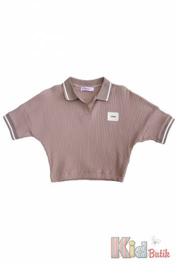 Купити Футболка поло бежева для дівчинки "Design" Viollen В25-10Беж(5105) на КідБутік Футболка поло бежева для дівчинки "Design" Viollen В25-10Беж(5105)