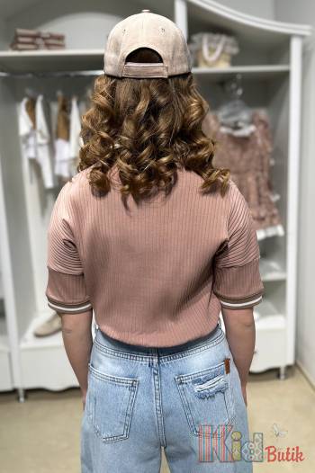 Купити Футболка поло бежева для дівчинки "Design" Viollen В25-10Беж(5105) на КідБутік Футболка поло бежева для дівчинки "Design" Viollen В25-10Беж(5105)
