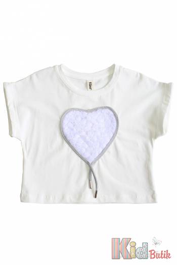 Купити Футболка молочна для дівчинки "Серце з троянд" Klins Kids Style В25-9Мол(К-239) на КідБутік Футболка молочна для дівчинки "Серце з троянд" Klins Kids Style В25-9Мол(К-239)