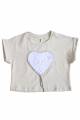 Купить Футболка бежевая для девочки "Сердце из роз" Klins Kids Style В25-9Беж(К-239) на КидБутик Футболка бежевая для девочки "Сердце из роз" Klins Kids Style В25-9Беж(К-239) - фото