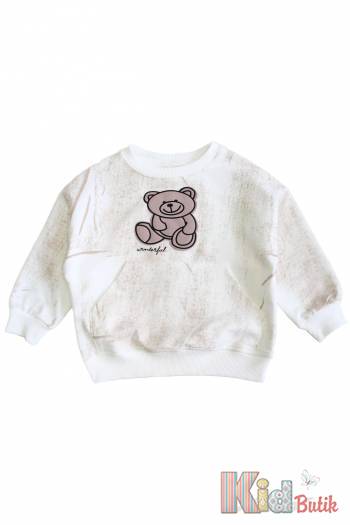 Купить Свитшот молочний с принтом для девочки Klins Kids Style В25-13(К-181) на КидБутик Свитшот молочний с принтом для девочки Klins Kids Style В25-13(К-181)