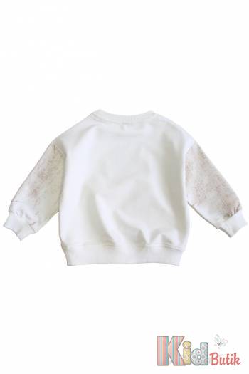 Купить Свитшот молочний с принтом для девочки Klins Kids Style В25-13(К-181) на КидБутик Свитшот молочний с принтом для девочки Klins Kids Style В25-13(К-181)
