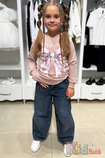 Купити Світшот бежевого кольору для дівчинки Klins Kids Style В25-12Беж(К-234) на КідБутік Світшот бежевого кольору для дівчинки Klins Kids Style В25-12Беж(К-234)