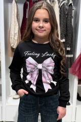 Свитшот черного цвета для девочки Klins Kids Style В25-12Чор(К-234)