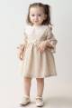 Купить Платье в мелкие цветочки с бантиком для девочки MYMIO baby Му25-4371somon на КидБутик Платье в мелкие цветочки с бантиком для девочки MYMIO baby Му25-4371somon - фото