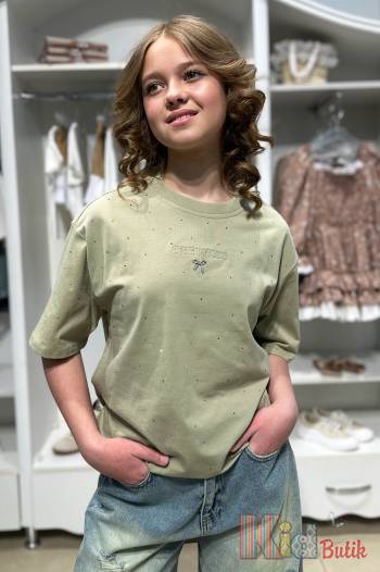 Купити Футболка колір хакі для дівчинки LOCOLOCO ЛЛ25-21Хак(7462) на КідБутік Футболка колір хакі для дівчинки LOCOLOCO ЛЛ25-21Хак(7462)