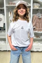 Купить Футболка молочная с надписью для девочки LOCOLOCO ЛЛ25-39Бл/ср(7484) на КидБутик Футболка молочная с надписью для девочки LOCOLOCO ЛЛ25-39Бл/ср(7484)