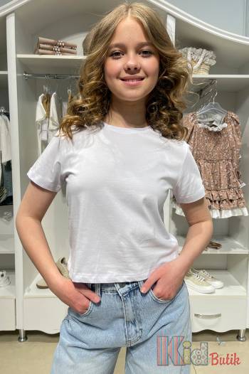Купить Футболка белого цвета для девочки LOCOLOCO ЛЛ25-25(7541) на КидБутик Футболка белого цвета для девочки LOCOLOCO ЛЛ25-25(7541)