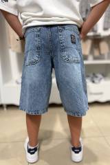 Шорты джинсовые голубого цвета для мальчика Rebel Jeans & Si Сю25-17Блак(SO038-Y5F08)