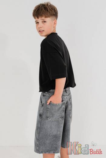 Купить Шорты джинсовые серого цвета для мальчика Rebel Jeans & Si Сю25-17Сір(SO038-Y5F08) на КидБутик Шорты джинсовые серого цвета для мальчика Rebel Jeans & Si Сю25-17Сір(SO038-Y5F08)
