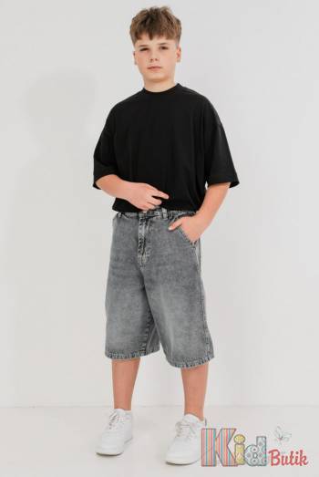 Купить Шорты джинсовые серого цвета для мальчика Rebel Jeans & Si Сю25-17Сір(SO038-Y5F08) на КидБутик Шорты джинсовые серого цвета для мальчика Rebel Jeans & Si Сю25-17Сір(SO038-Y5F08)