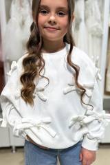 Свитшот молочного цвета для девочки Bolina Baby И25-107Мол(9313)