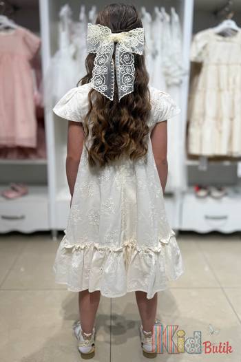 Купить Платье в молочном цвете для девочки Bolina Baby Kft25-1(122118) на КидБутик Платье в молочном цвете для девочки Bolina Baby Kft25-1(122118)