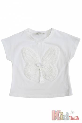 Купить Футболка белая "Бабочка" Escabel Kids Ес25-41Бл(36001) на КидБутик Футболка белая "Бабочка" Escabel Kids Ес25-41Бл(36001)