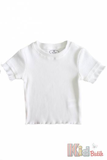 Купити Футболка біла в рубчики Escabel Kids Ес25-46Бл(36021) на КідБутік Футболка біла в рубчики Escabel Kids Ес25-46Бл(36021)