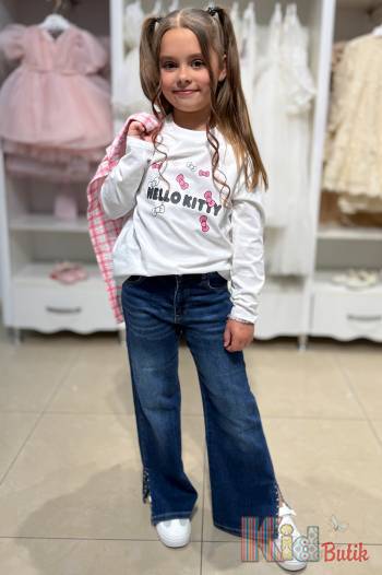 Купити Джинси прямі сині з розрізом та заклепками Escabel Kids Ес25-35(25204) на КідБутік Джинси прямі сині з розрізом та заклепками Escabel Kids Ес25-35(25204)