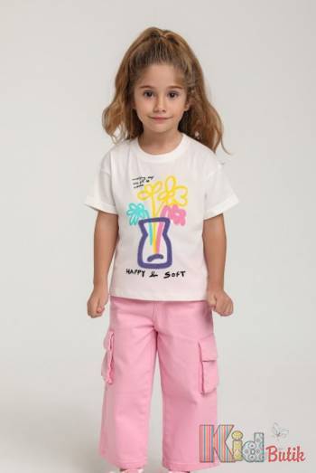Купить Футболка молочного цвета для девочки Escabel Kids Ес25-44Мол(35993) на КидБутик Футболка молочного цвета для девочки Escabel Kids Ес25-44Мол(35993)