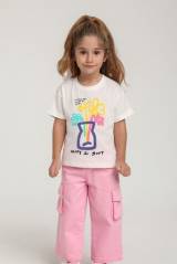 Купить Футболка молочного цвета для девочки Escabel Kids Ес25-44Мол(35993) на КидБутик Футболка молочного цвета для девочки Escabel Kids Ес25-44Мол(35993)